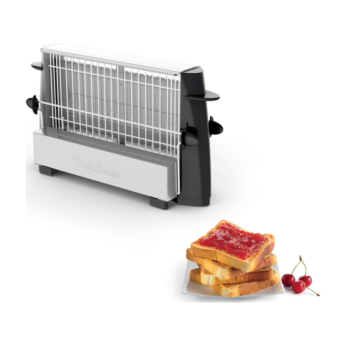 Tostadora Moulinex Multipan A1545310, 4 rebanadas y 760 W