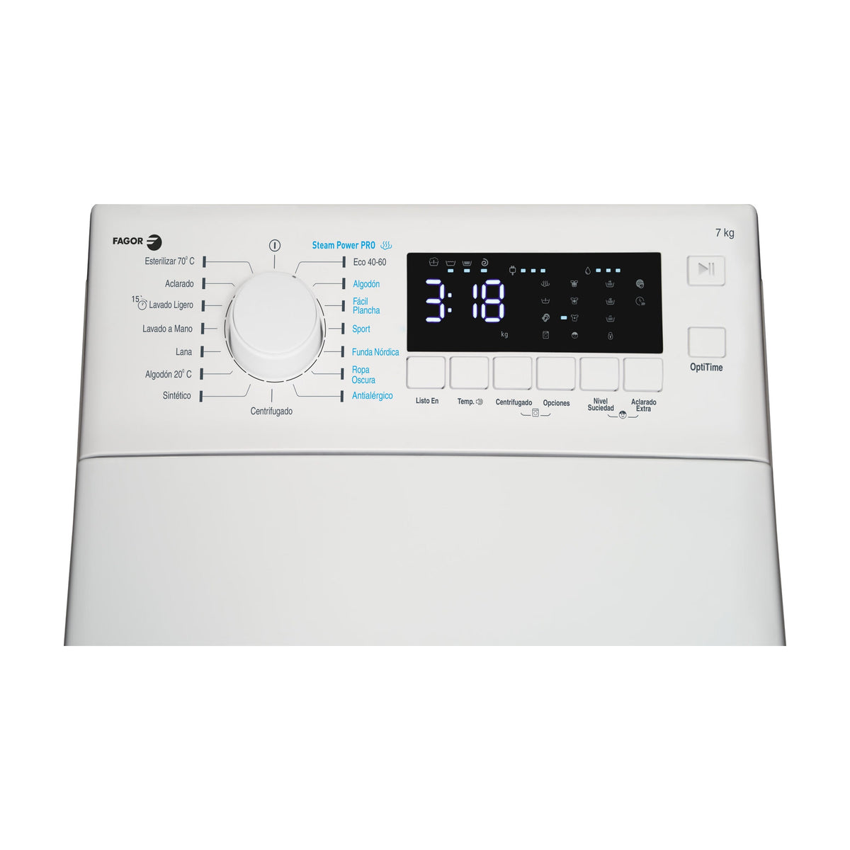 Lavadora de carga superior Fagor 4FET-7112, 7 kg y 1200 rpm