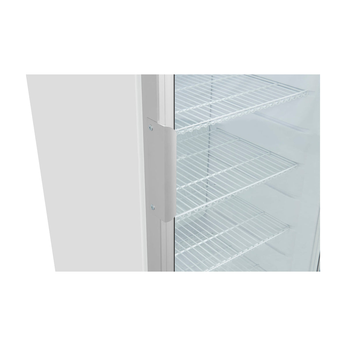 Botellero Exquisit GKS350-1-GT-280D blanco con puerta de cristal