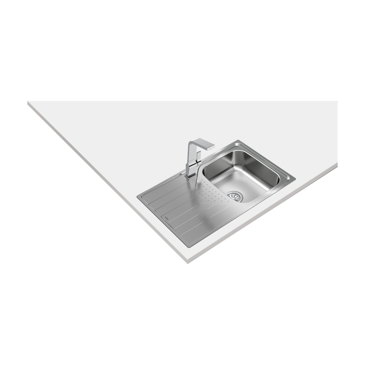 Fregadero Teka Universe 45 T-XP 1C 1E de inox con escurridor reversible, 79 × 50 cm