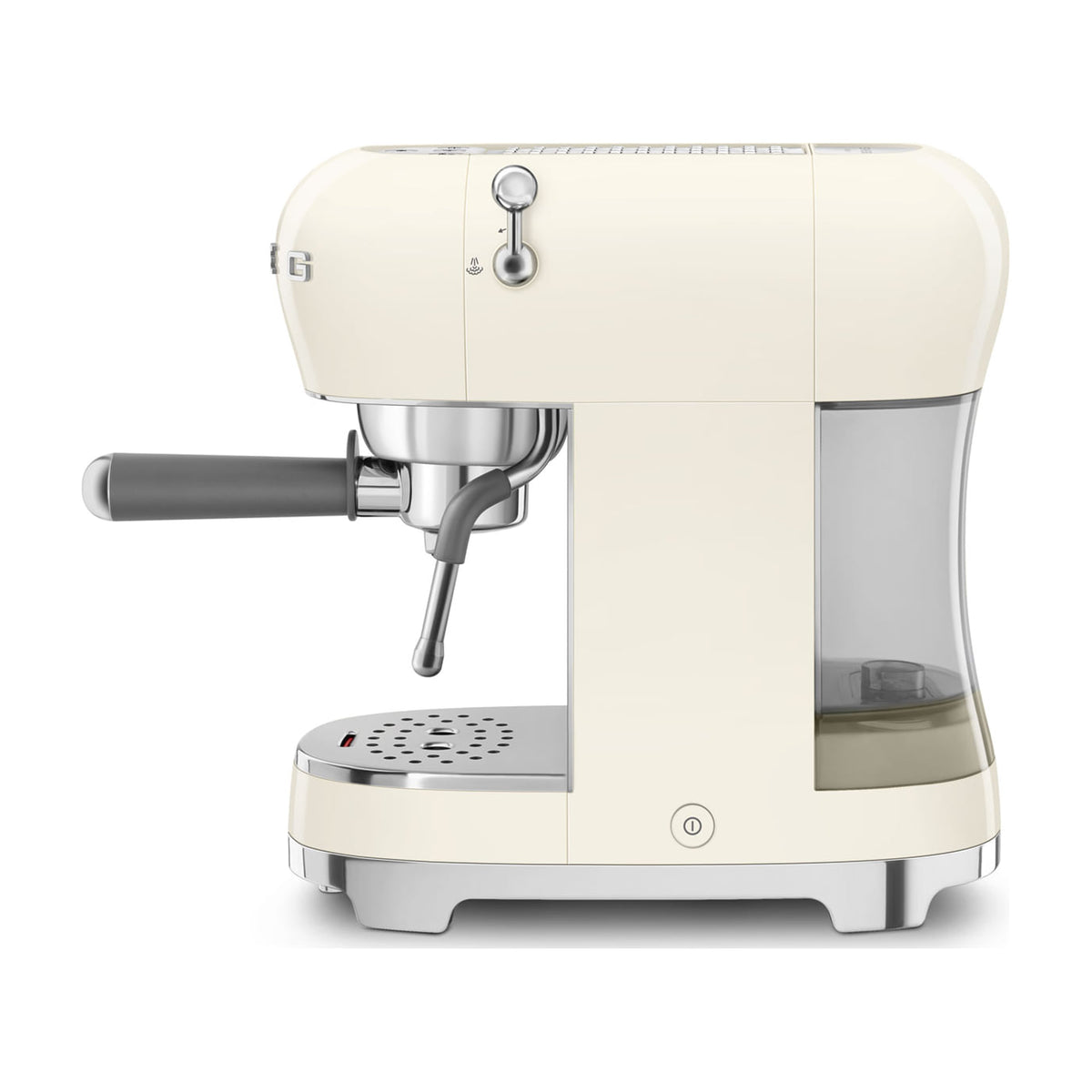 Cafetera espresso manual Smeg ECF02CREU de 15 bar en color crema