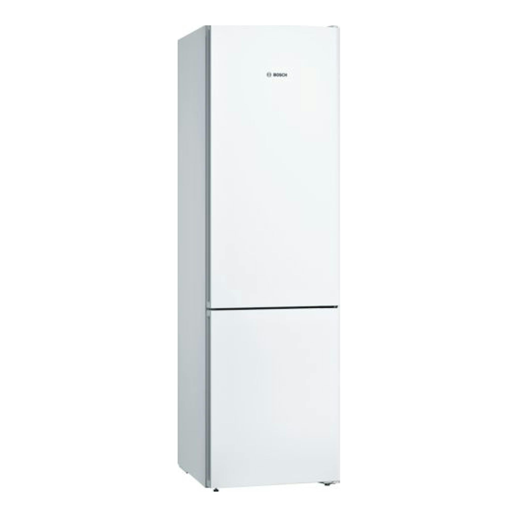 Frigorífico combi Bosch KGN39VWEA blanco, vista frontal ligeramente lateral.
