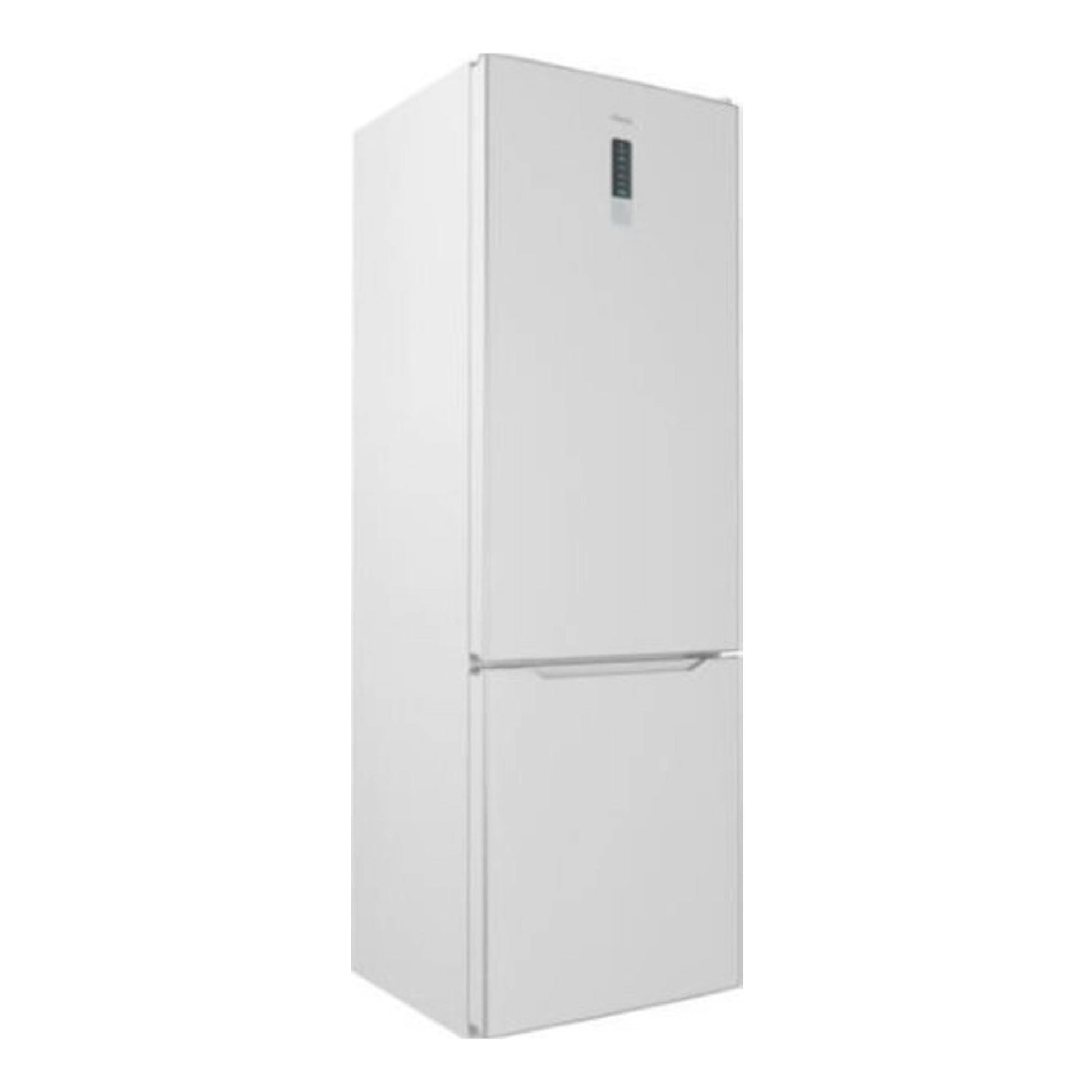Frigorífico combi Teka NFL 430 S White EU, blanco, vista frontal en ángulo, dos puertas.
