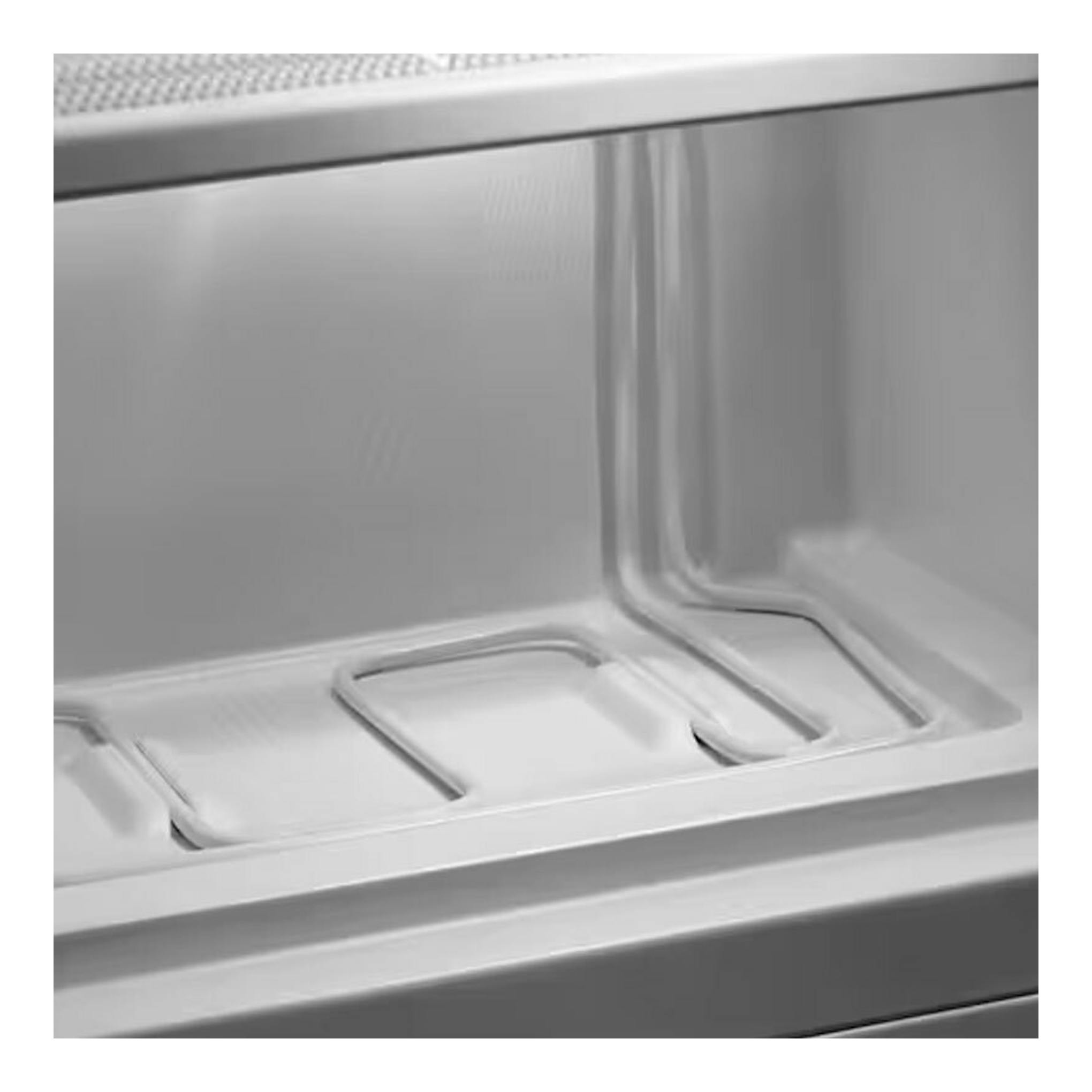 Congelador AEG ATB48E1AW blanco, vista interior del compartimento vacío con cajones transparentes.