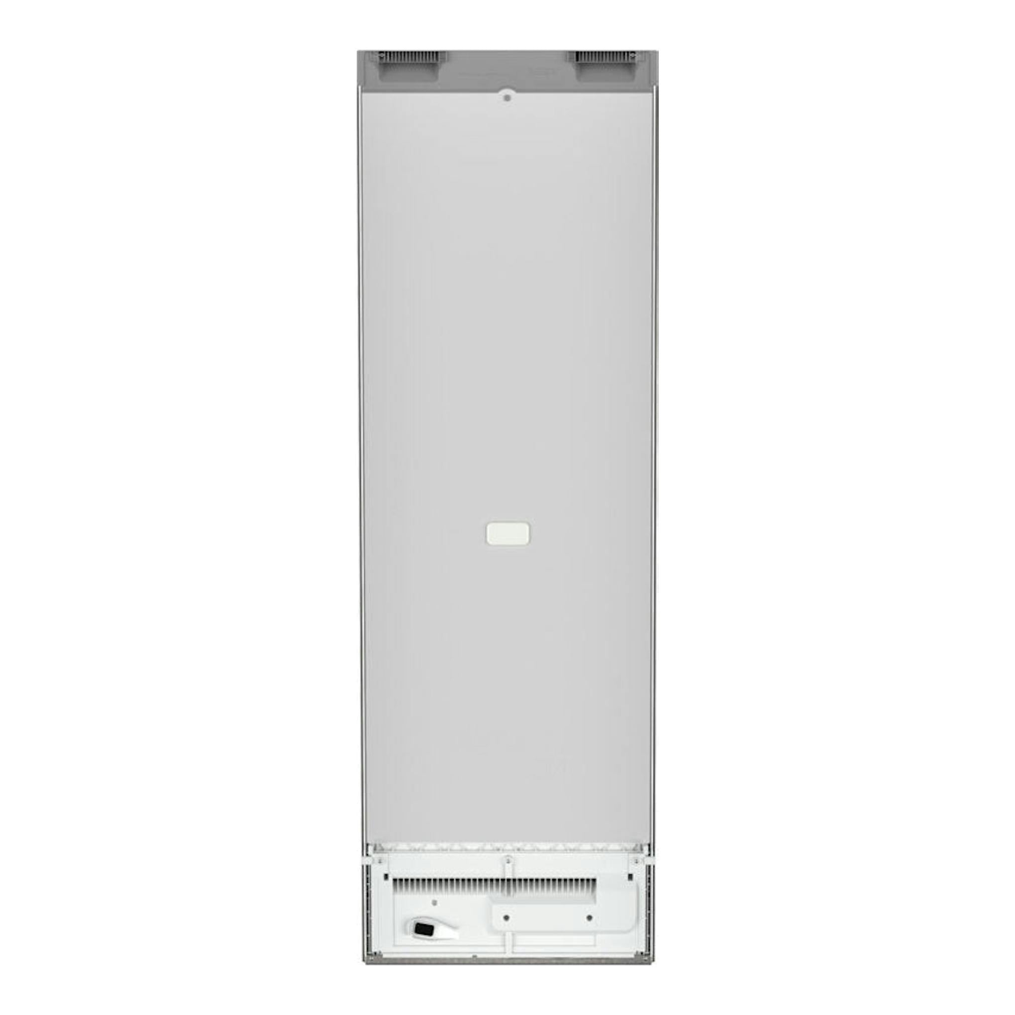 Congelador Liebherr SFNsdd 5227 en inox, vista frontal, con puerta gris y rejilla inferior.