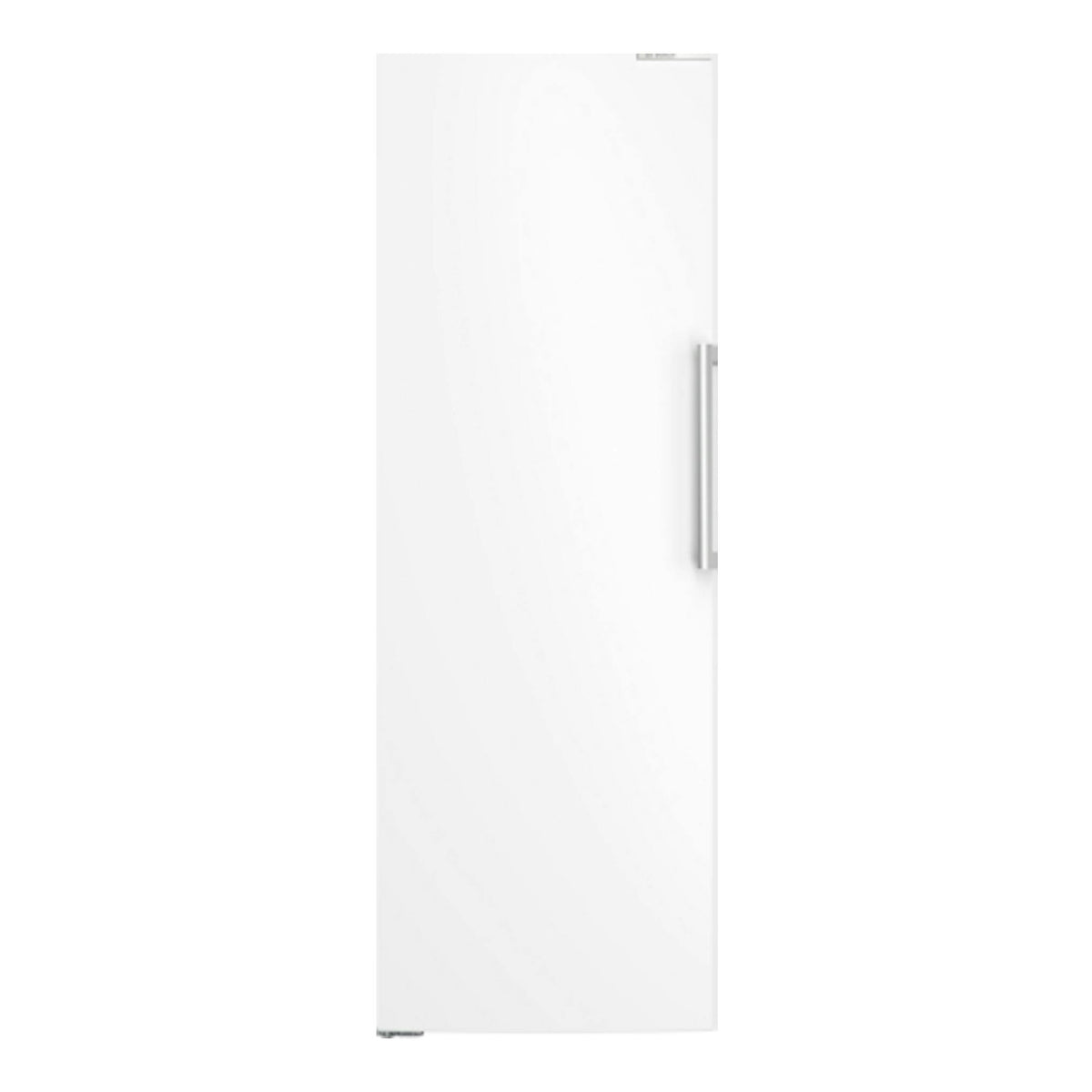 Frigorífico Bosch KSN36VWDG blanco, vista frontal, una puerta y tirador vertical a la derecha.