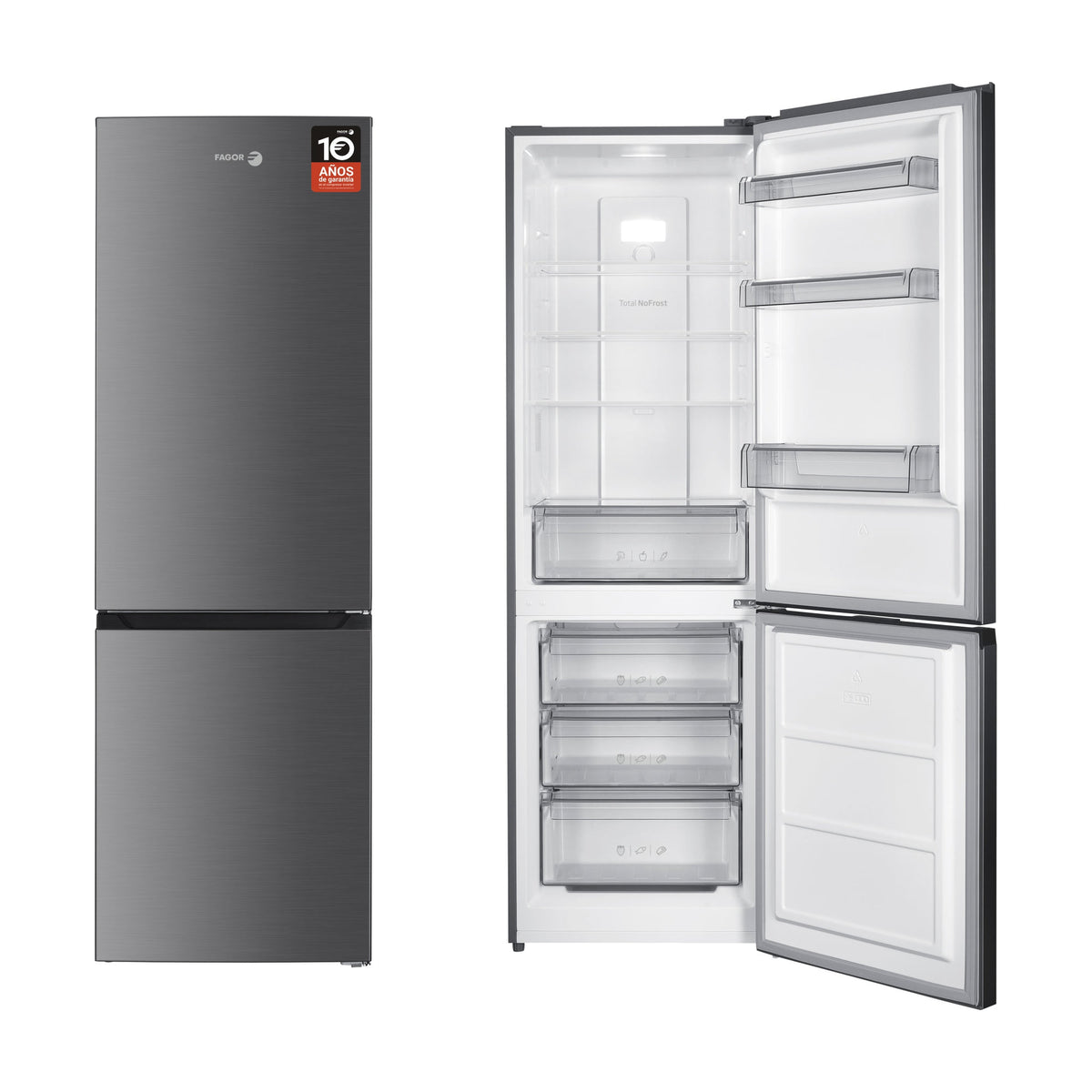 Frigorífico combi Fagor 3FFK-6637X, 293 l, Total No Frost