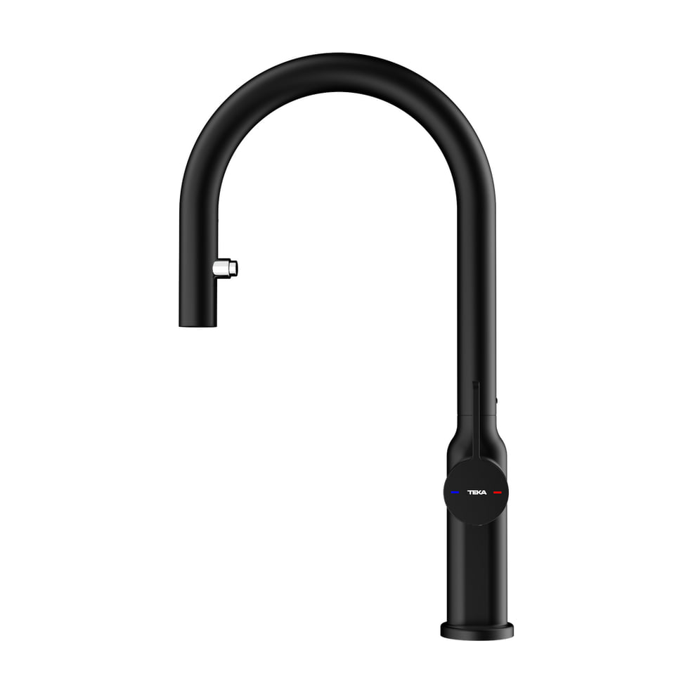 Grifo de cocina Teka Oval 9382 monomando extraíble, negro