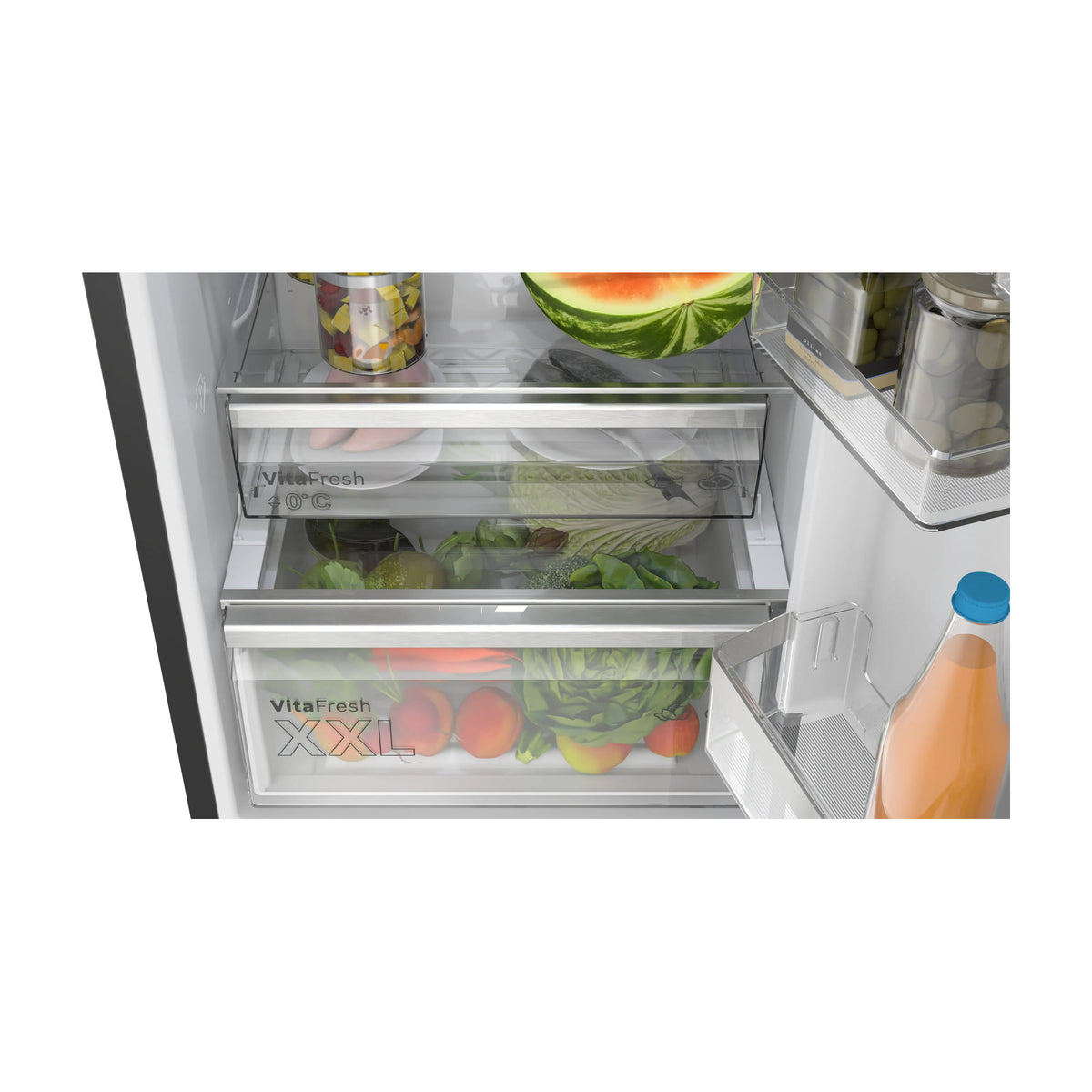 Frigorífico combi Bosch KGN39LBCF Total No Frost, cristal negro
