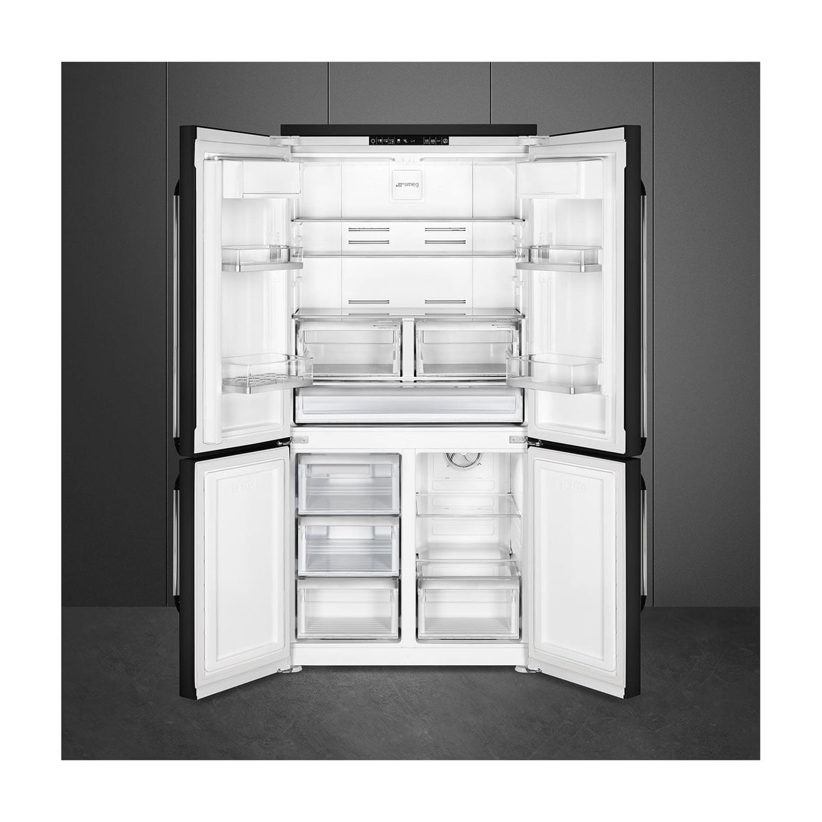 Frigorífico americano Smeg FQ960BL6 negro, 572 l, No Frost total