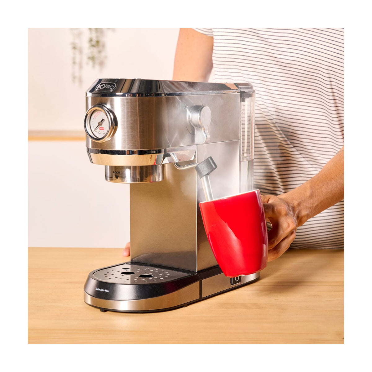 Cafetera espresso Solac CE4520 Taste Slim Pro, 20 bar y 1350 W