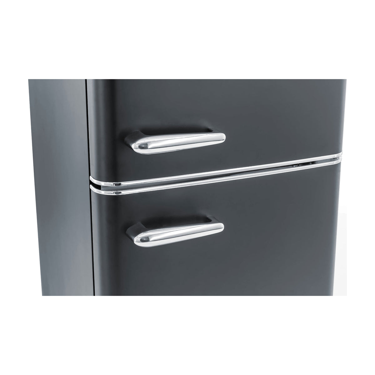 Frigorífico combi Exquisit RKGC250-70-H-160E de 244 l en negro mate