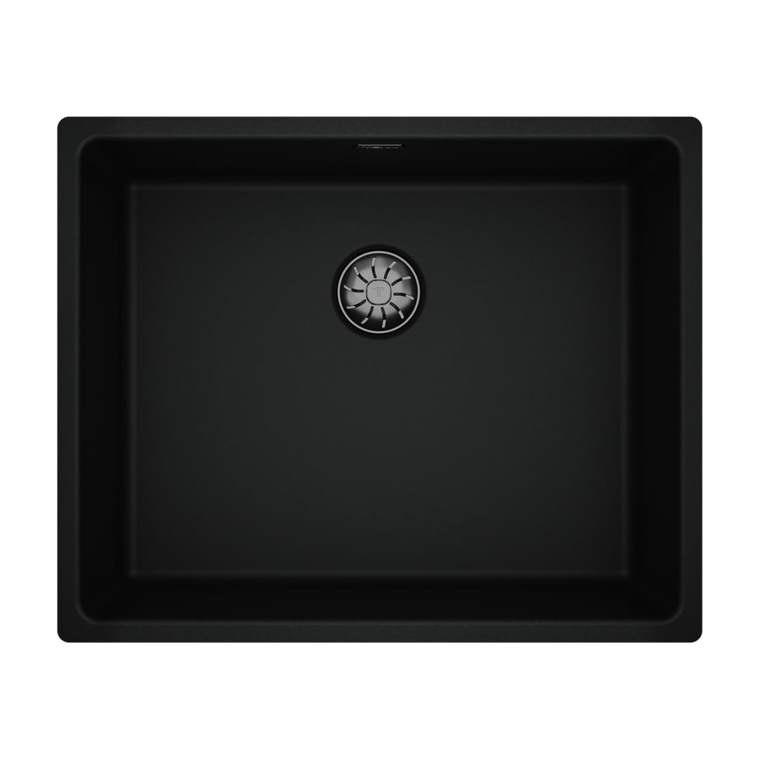 Fregadero Teka TopLine RS15 50.40 FBK de una cubeta, acabado negro