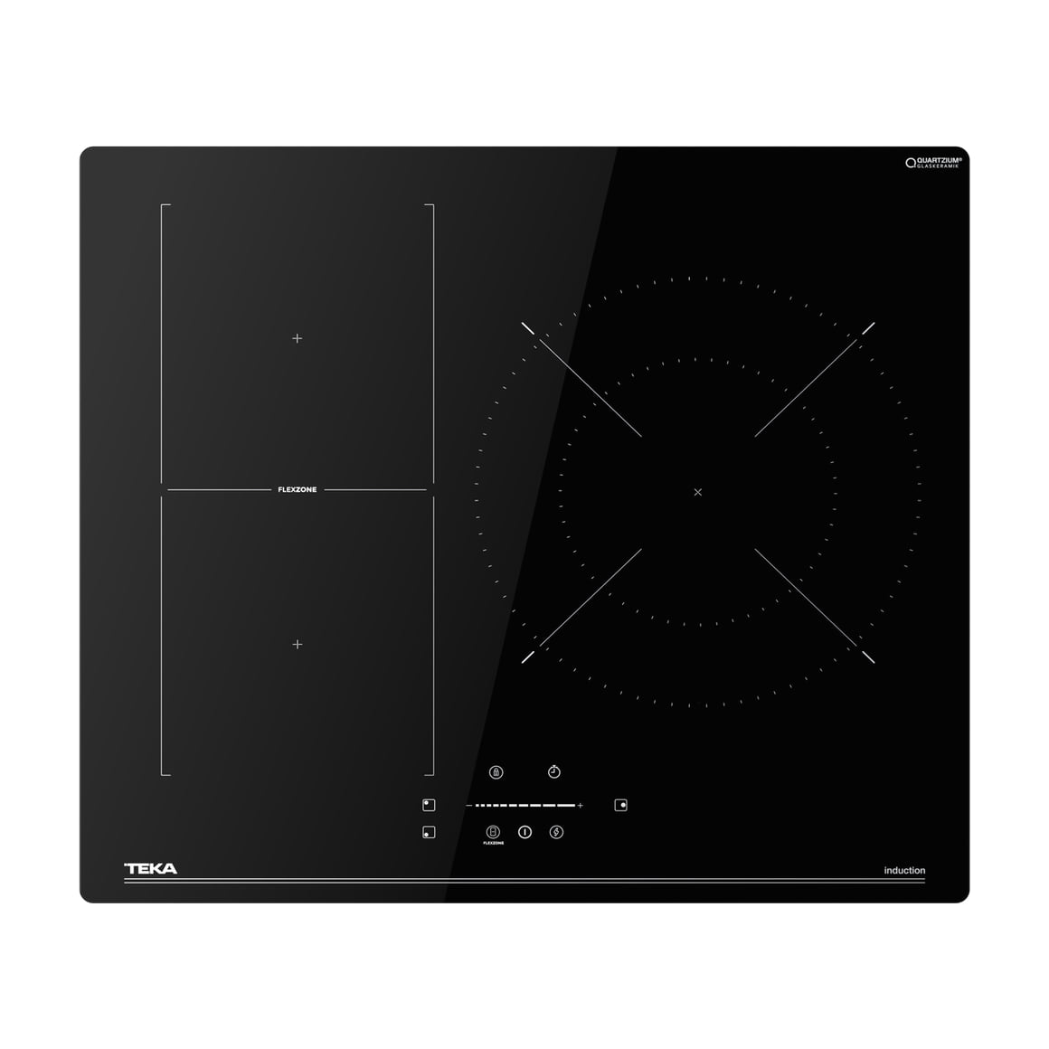 Placa de inducción Teka IBF 63210 SSM BK, 3 zonas y zona Flex