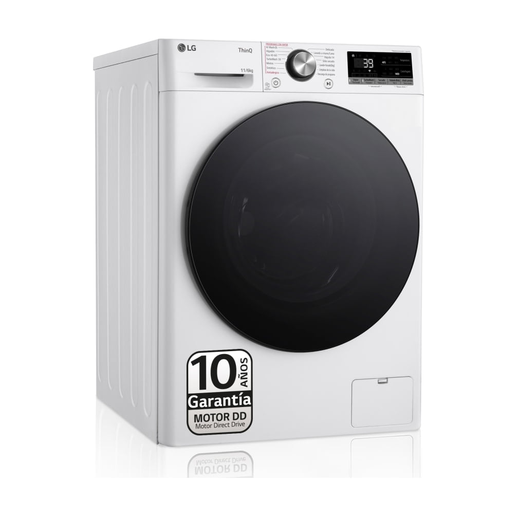 Lavasecadora LG F4DR7011AGW de 11/6 kg y 1400 rpm