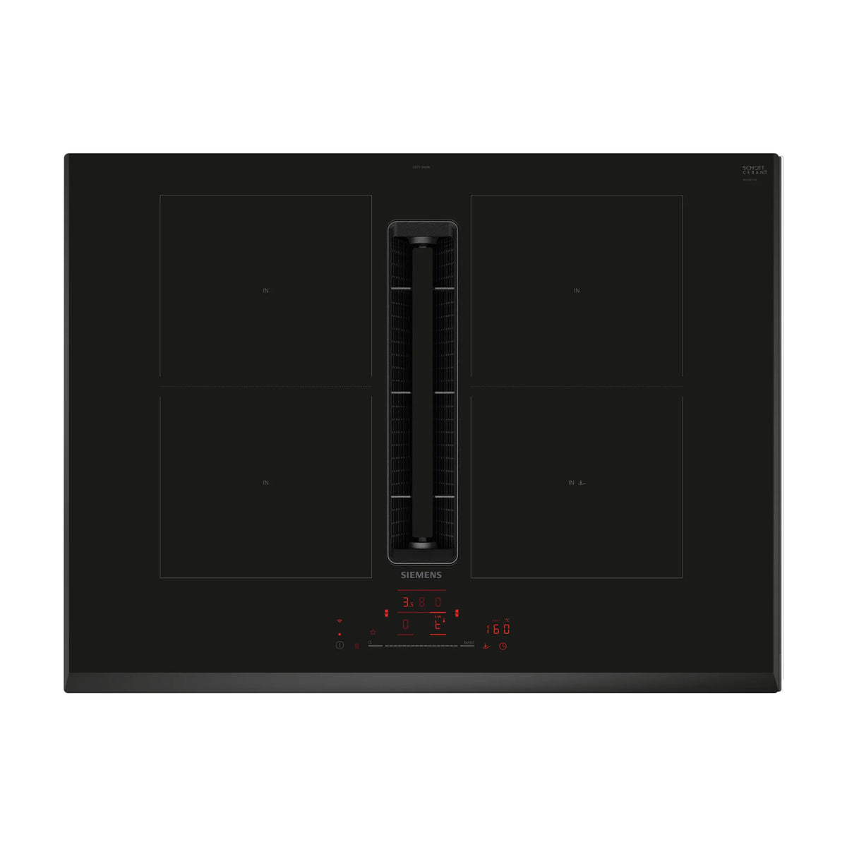 Placa de inducción con extractor Siemens ED751HQ26E, 70 cm, Home Connect