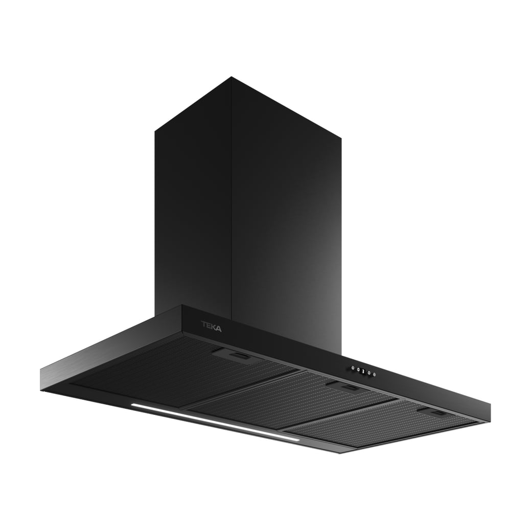 Campana decorativa de pared Teka DSH 986 BK de 90 cm, negra, clase A