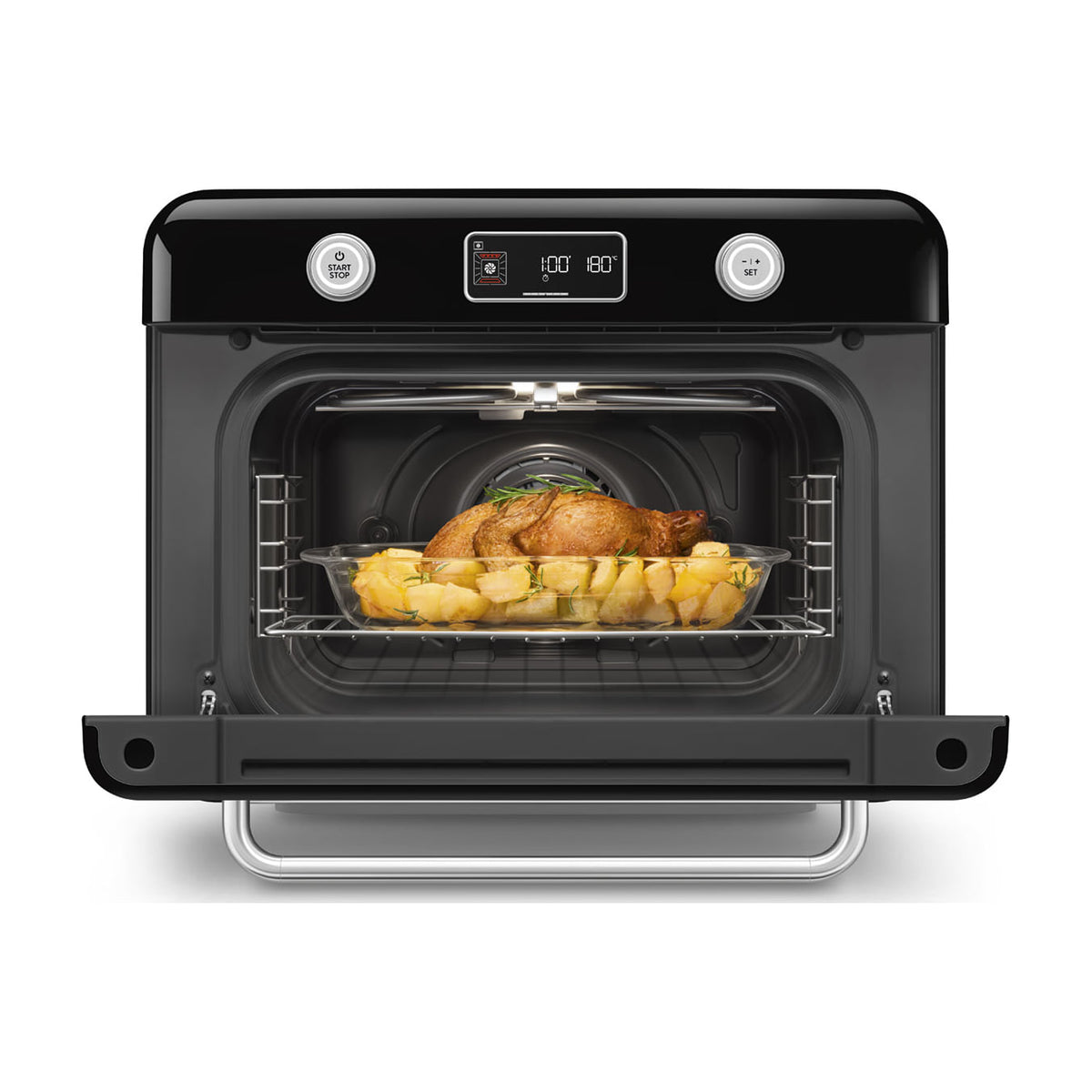 Horno de sobremesa Smeg COF01BLEU de vapor combinado, 30 l, negro