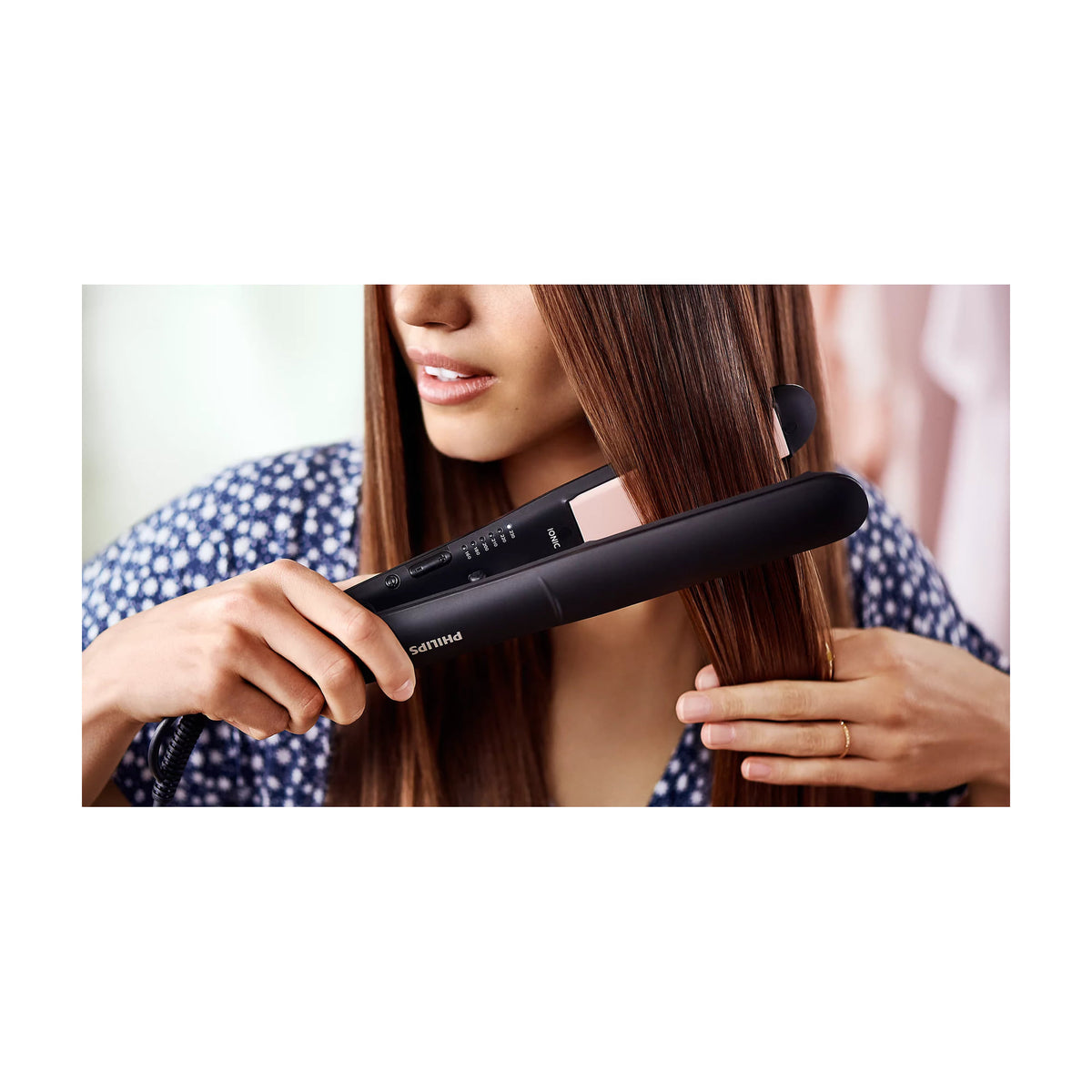Plancha de pelo Philips BHS378/00 con ThermoProtect y placas cerámicas con queratina