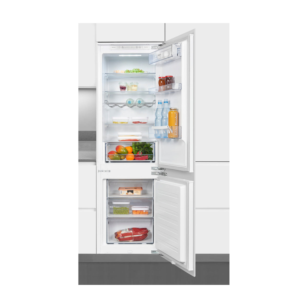 Frigorífico combi integrable Exquisit EKGC270-70-NF-F-010E, No Frost, 246 l