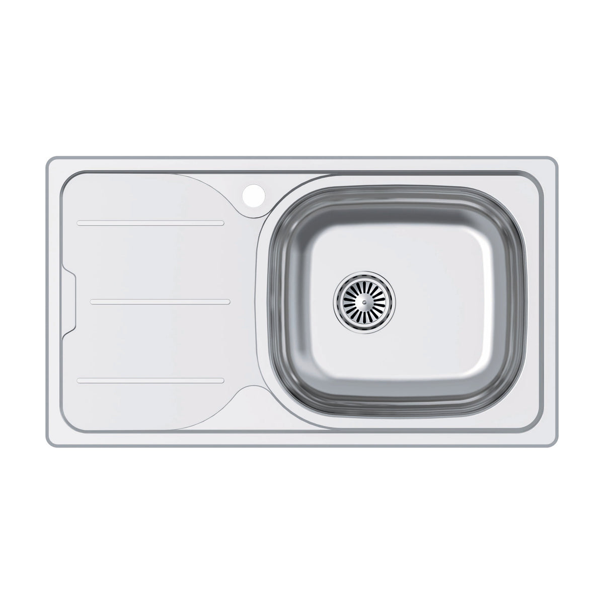 Fregadero Cata CDS-1 EI de acero inoxidable con escurridor izquierdo
