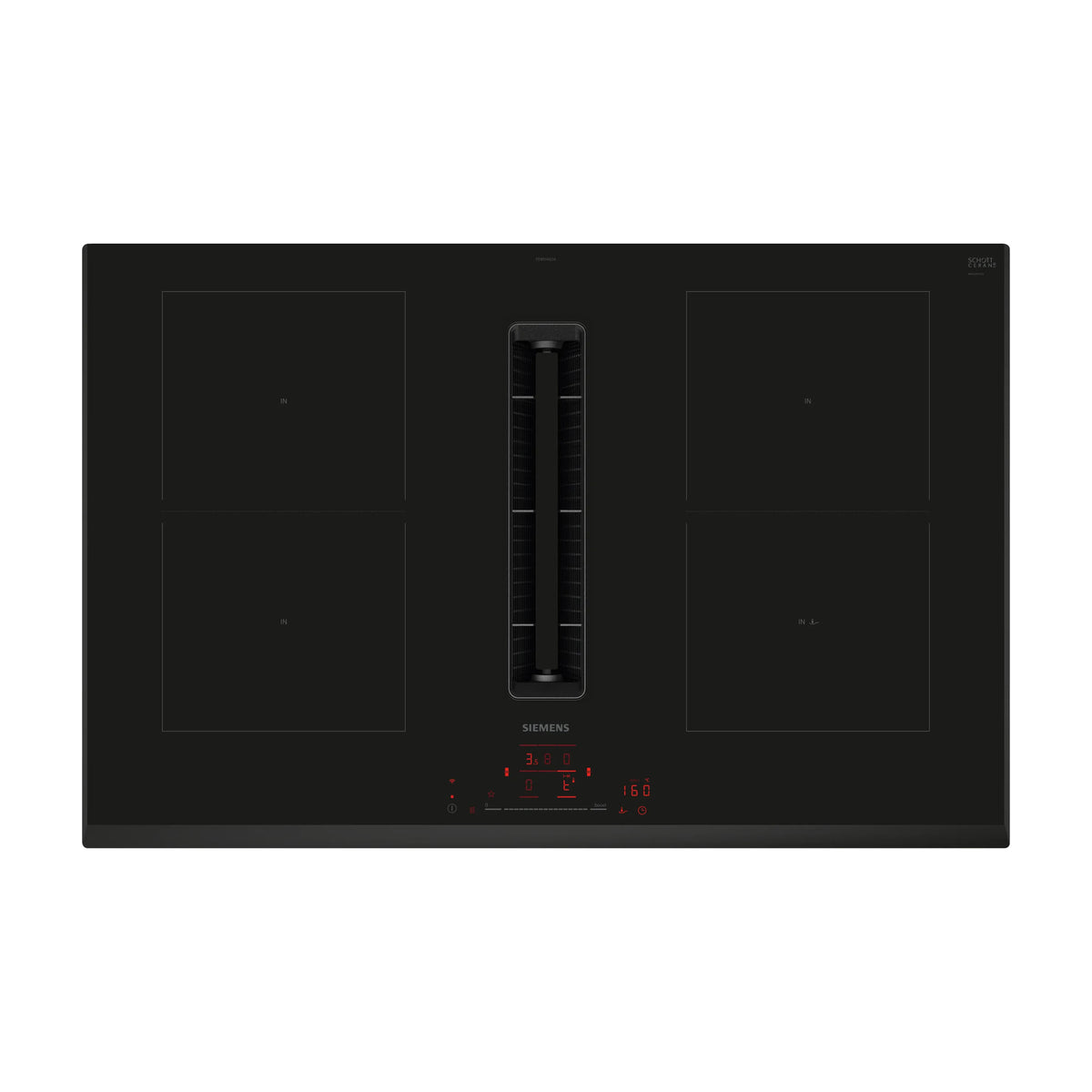 Placa de inducción con extractor Siemens ED851HQ26E, 80 cm, Home Connect