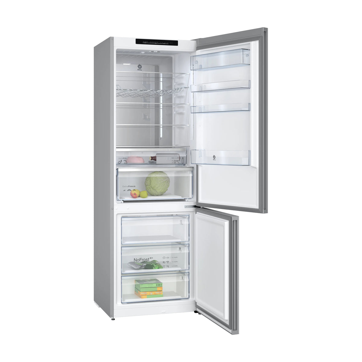Frigorífico combi Balay 3KFC879BI, Total No Frost y cristal blanco