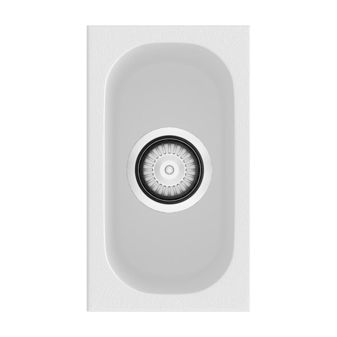 Fregadero Poalgi Gandia 15 Roc Stone®, una cubeta auxiliar, blanco brillo
