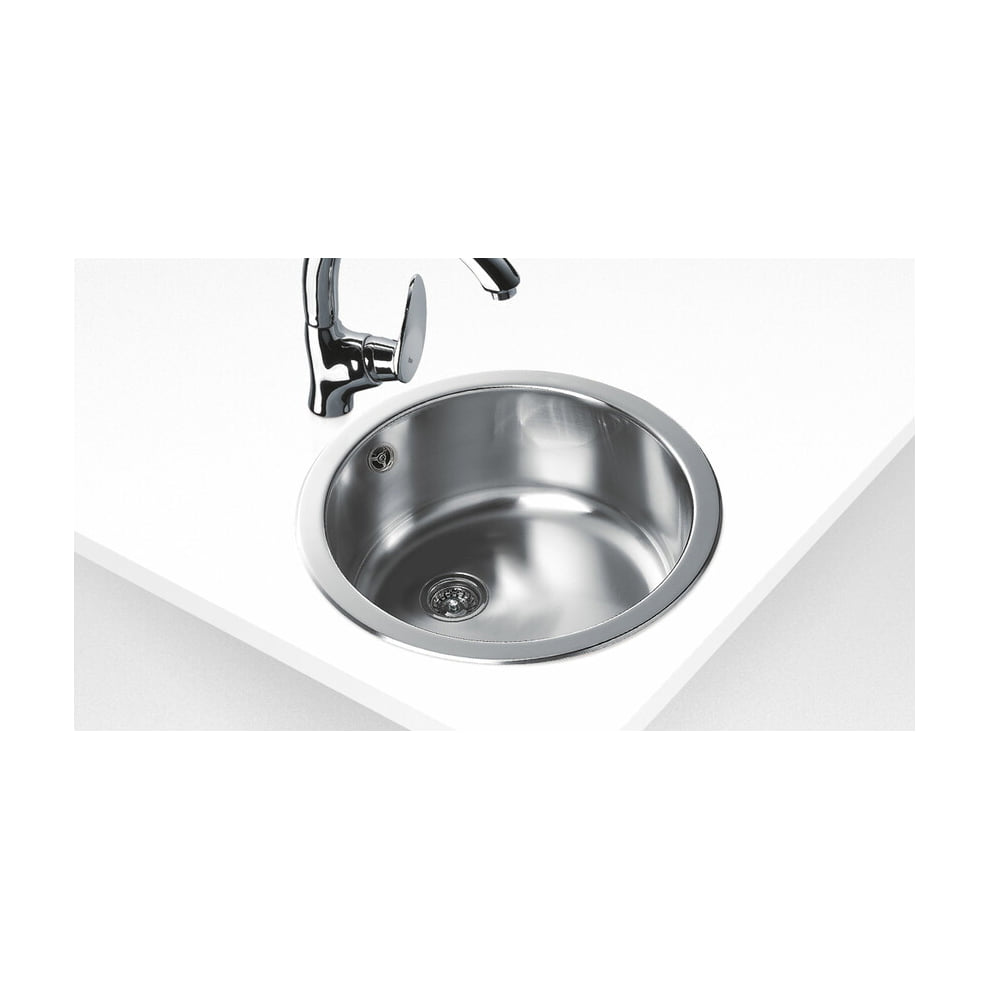 Fregadero Teka ERC 1C de acero inoxidable, circular de 45 cm