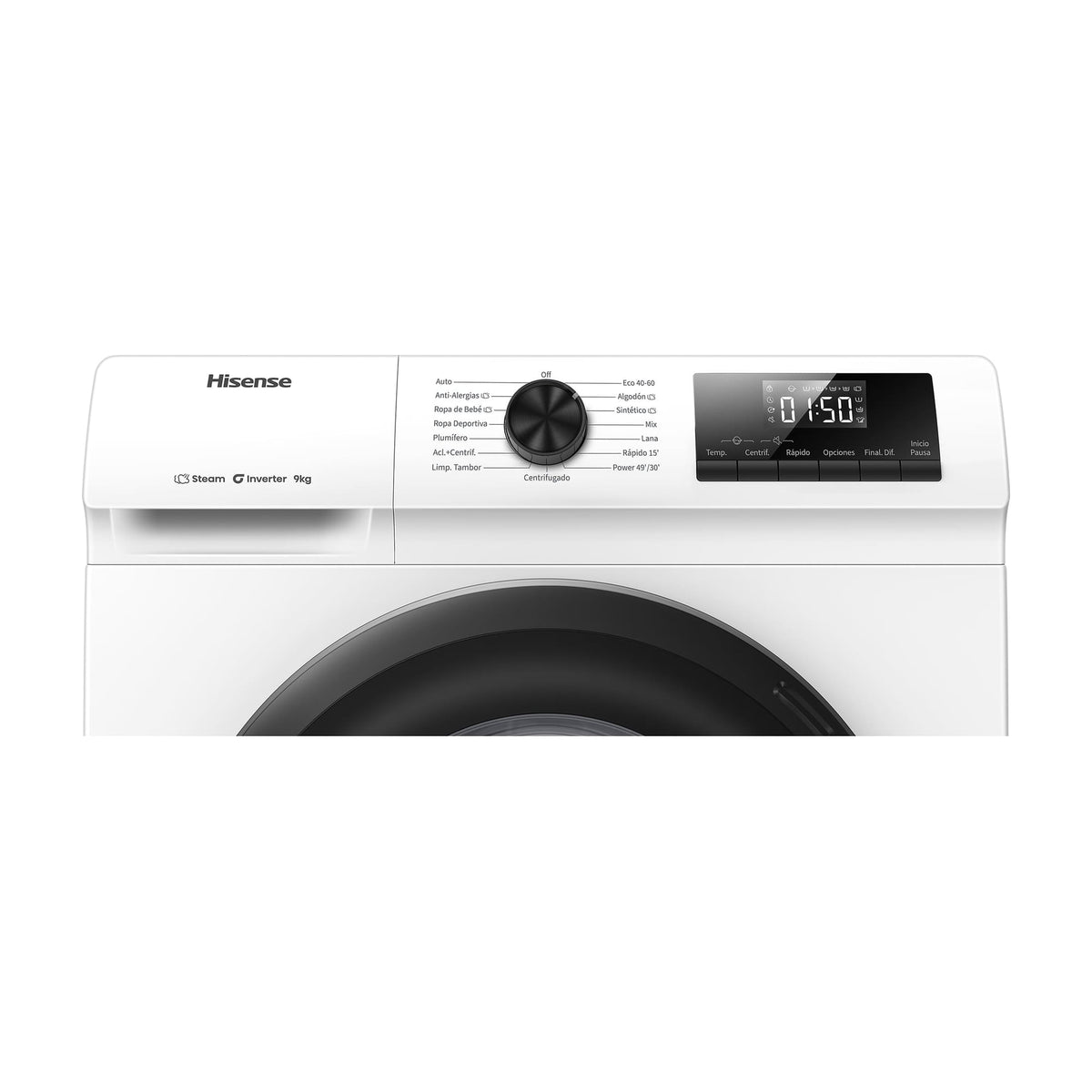Lavadora Hisense WF1Q9041BW de 9 kg y 1400 rpm