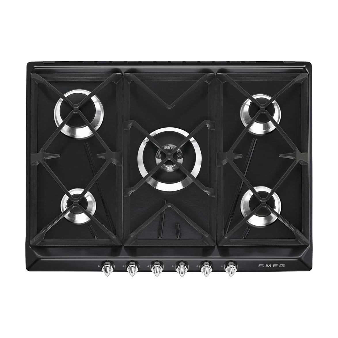 Placa de gas Smeg SR975NGH Victoria, 5 zonas y quemador dual de 5 kW