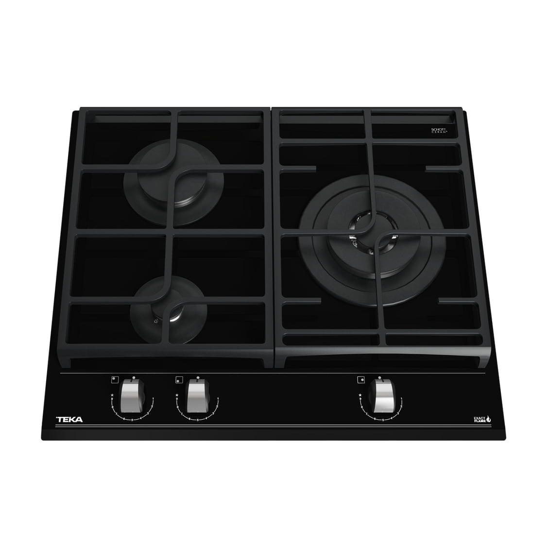 Placa de gas Teka GZC 63310 XBB, 60 cm, butano y ExactFlame
