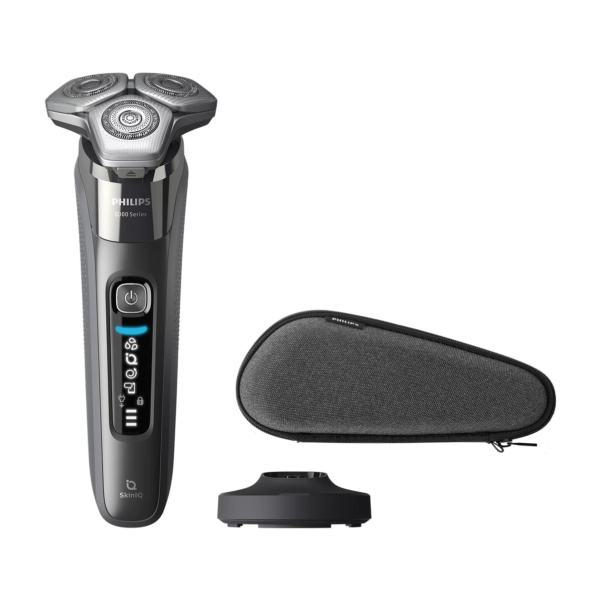 Afeitadora facial Philips S8697/35 con SkinIQ, uso en seco y mojado