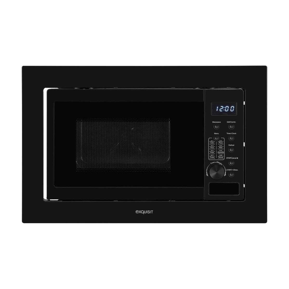 Microondas integrable Exquisit EMW20-DG-020 schwarz de 20 l con grill