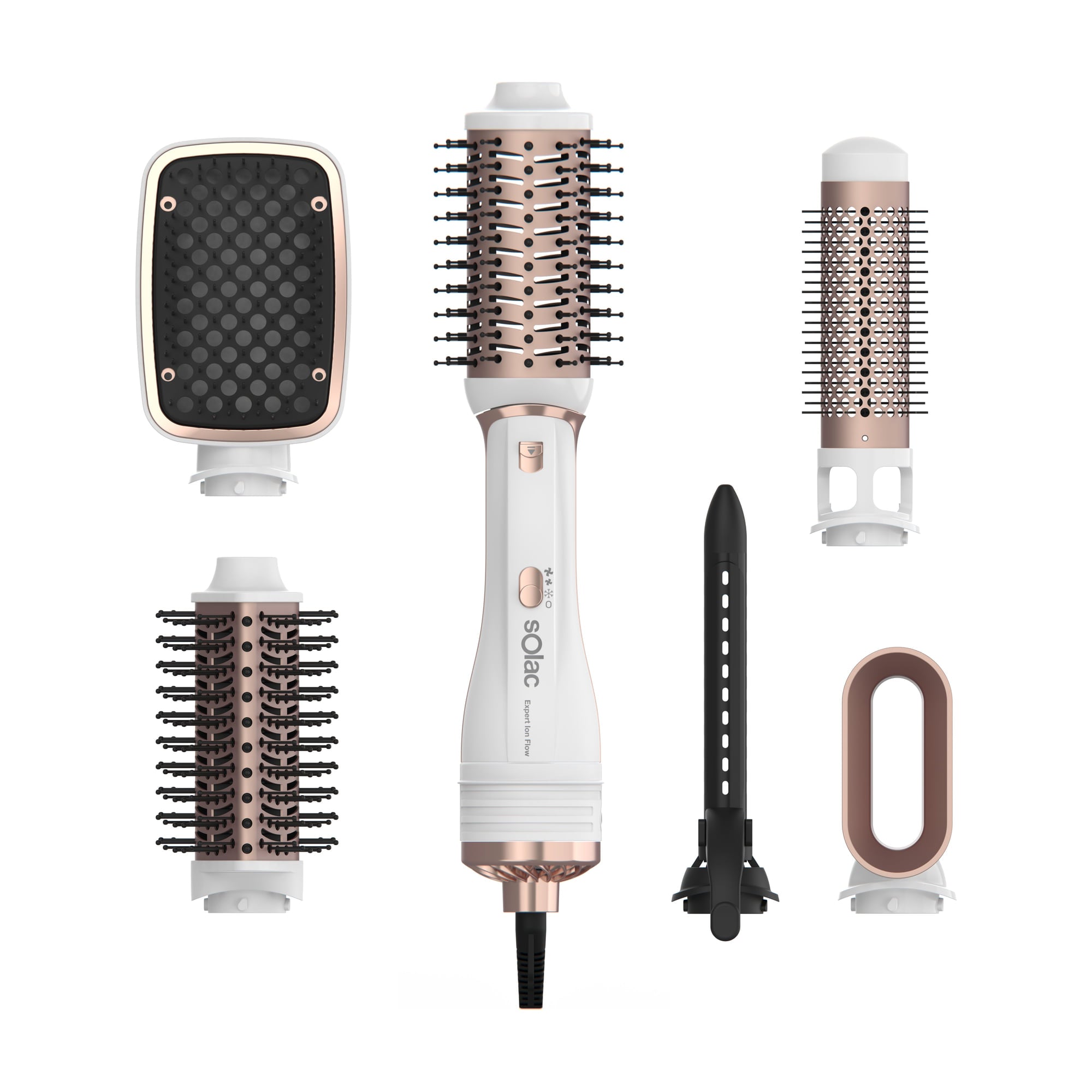 Moldeador de pelo Solac MD7405 Expert Ion Flow 6 en 1, iónico, 1200 W