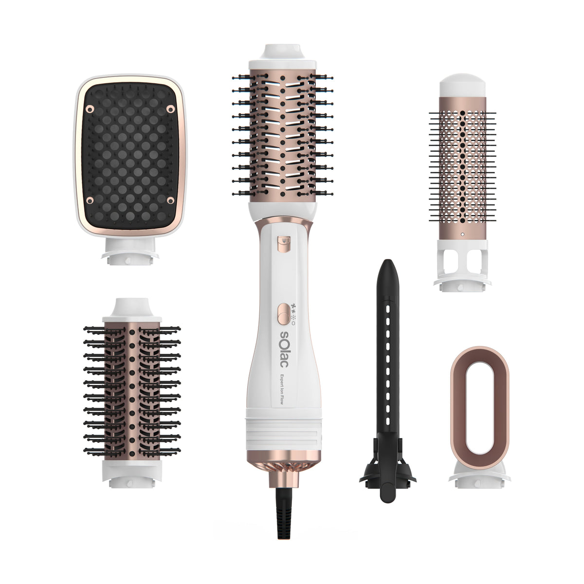 Moldeador de pelo Solac MD7405 Expert Ion Flow 6 en 1, iónico, 1200 W