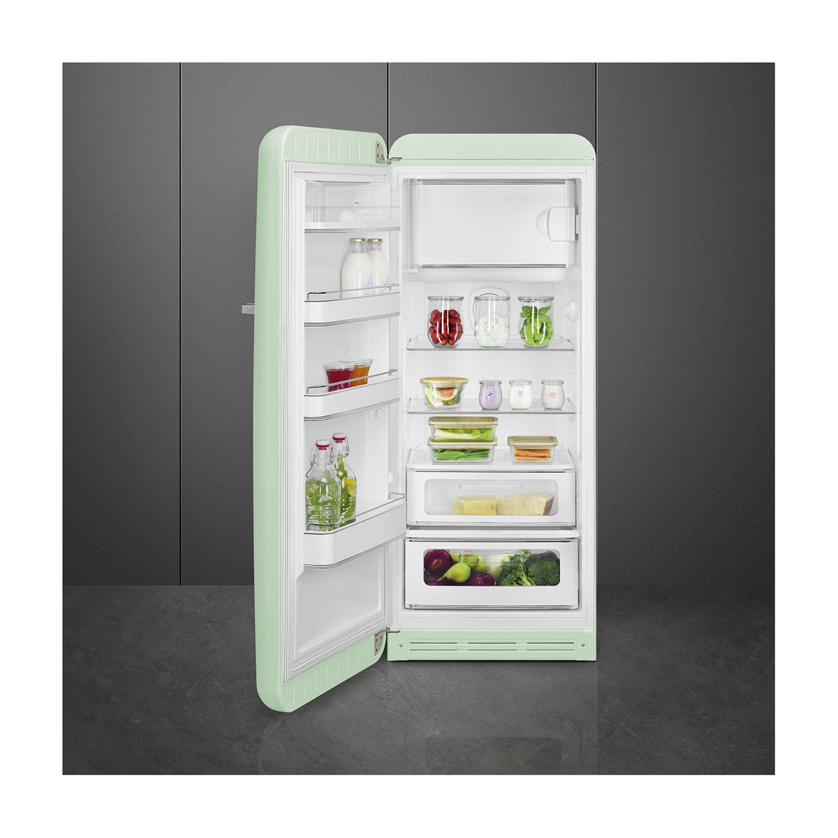 Frigorífico de una puerta Smeg FAB28LPG6, 270 l, verde pastel