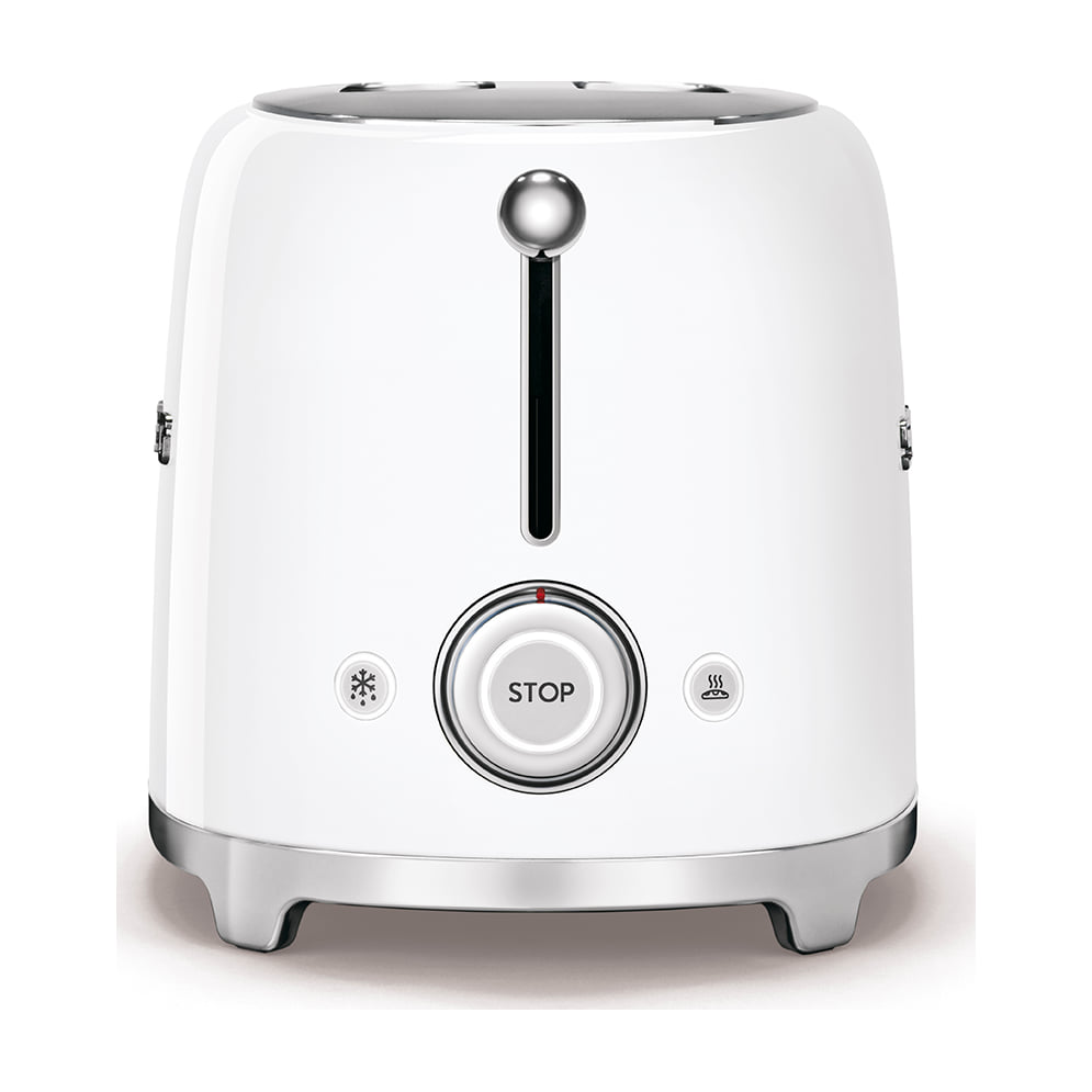 Tostadora Smeg TSF01WHEU blanca, 2 ranuras y 6 niveles de tostado
