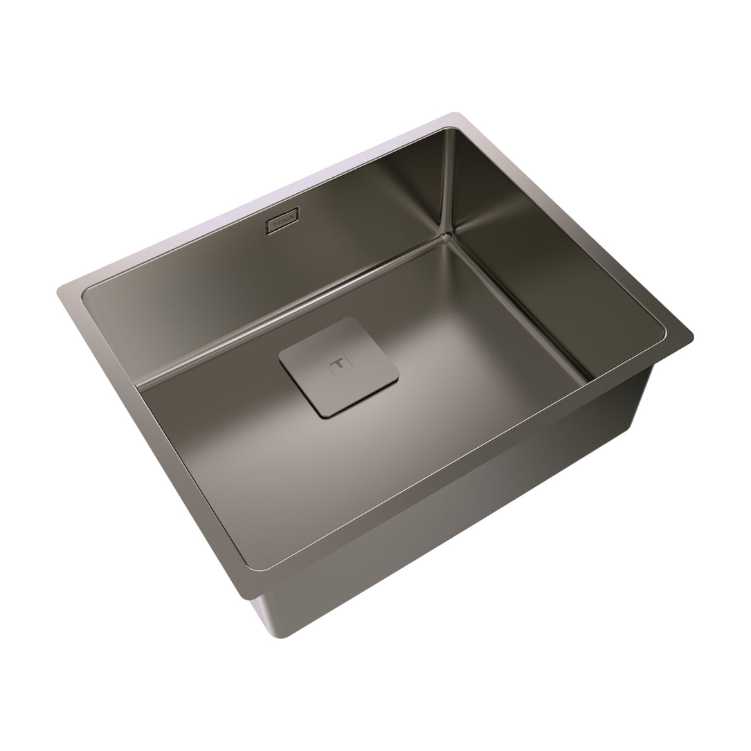 Fregadero Teka FlexLinea RS15 50.40 Titanium, una cubeta y triple instalación
