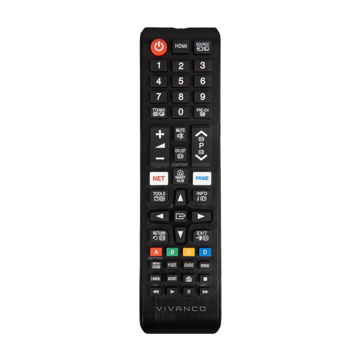 Mando a distancia Vivanco RR230 para Samsung Smart TV, 57 botones