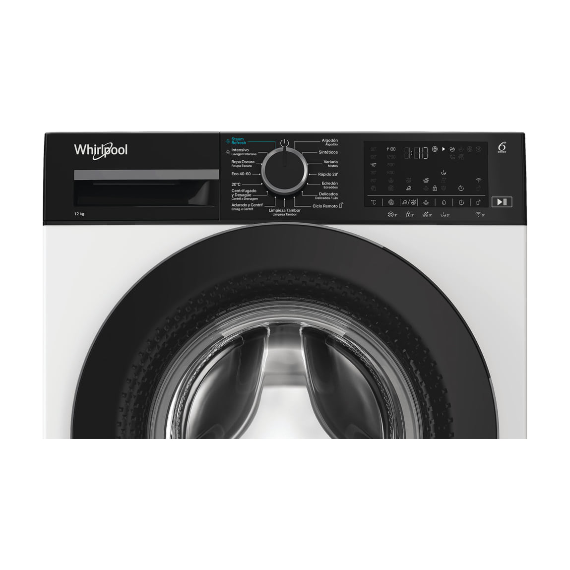Lavadora Whirlpool WAM 27WB SPT de 12 kg y 1400 rpm