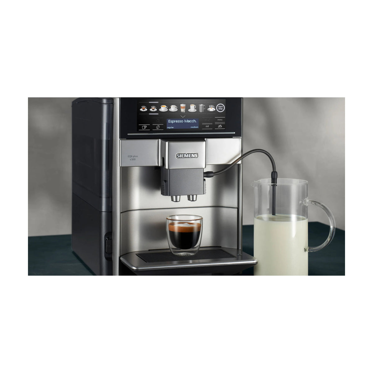 Cafetera superautomática Siemens TE655203RW EQ6 plus s500, 19 bar y depósito de 1,7 l
