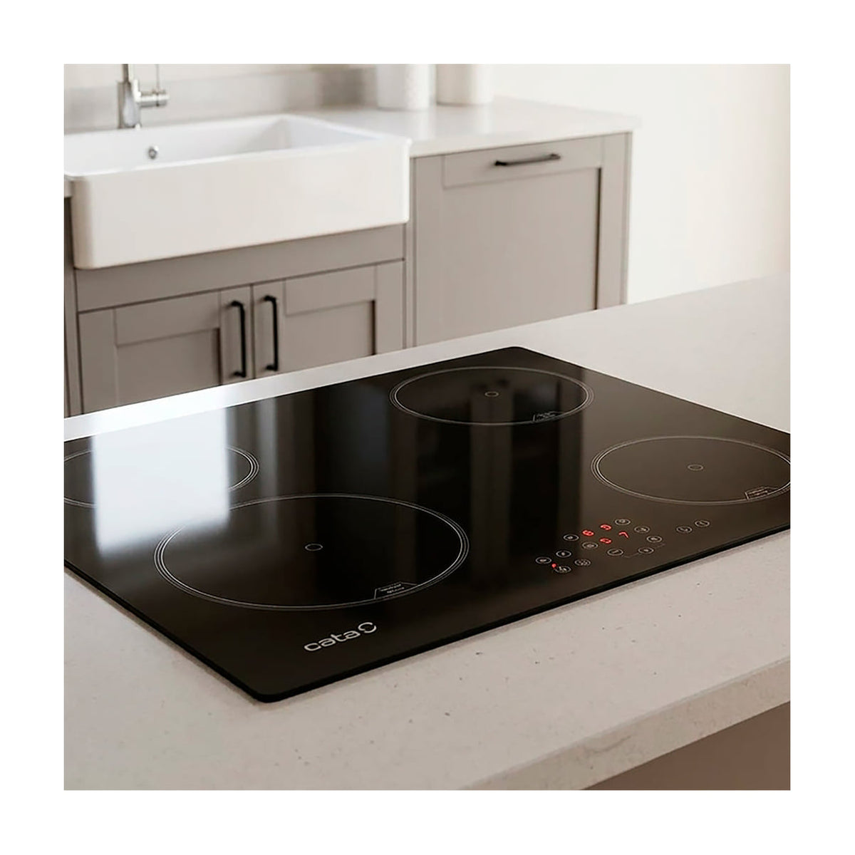 Placa de inducción Cata IB 6324E2 BK de 4 zonas y 59 cm