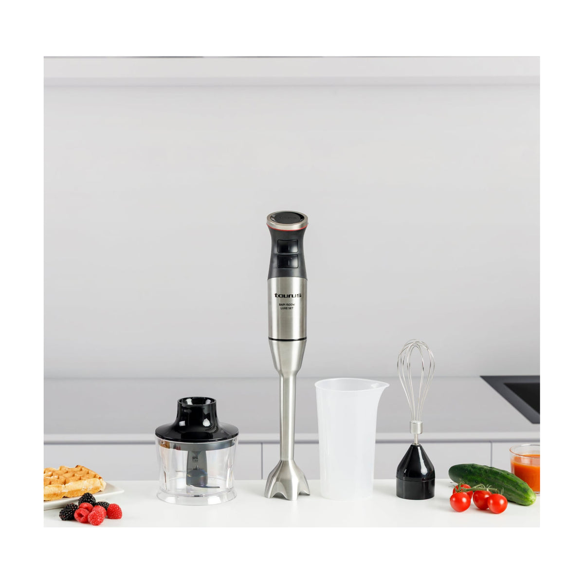 Batidora de mano Taurus Bapi 1500 Luxe Set, 1500 W y 20 velocidades