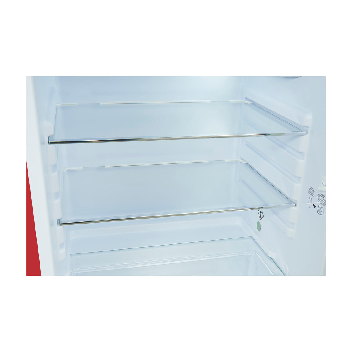 Frigorífico de una puerta Exquisit RKS120-V-H-160F rojo, 122 l, diseño retro