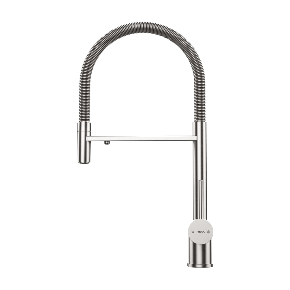 Grifo de cocina Teka UNI 3913 bimando de 3 vías, inox