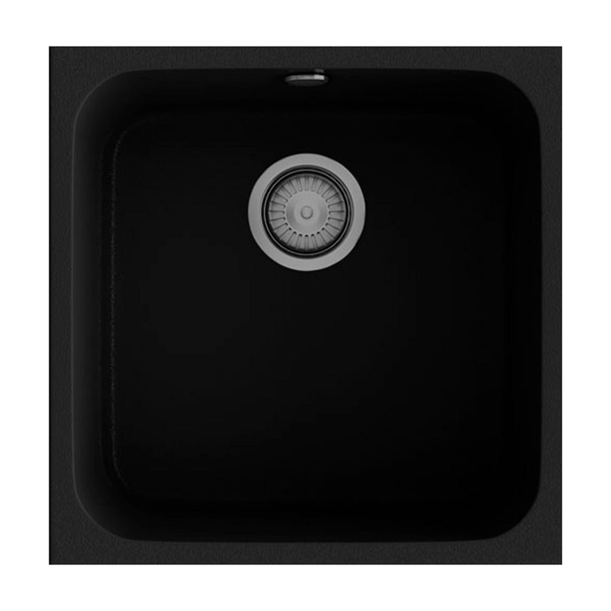Fregadero Poalgi Gandia 40 Roc Stone®, una cubeta, negro brillo