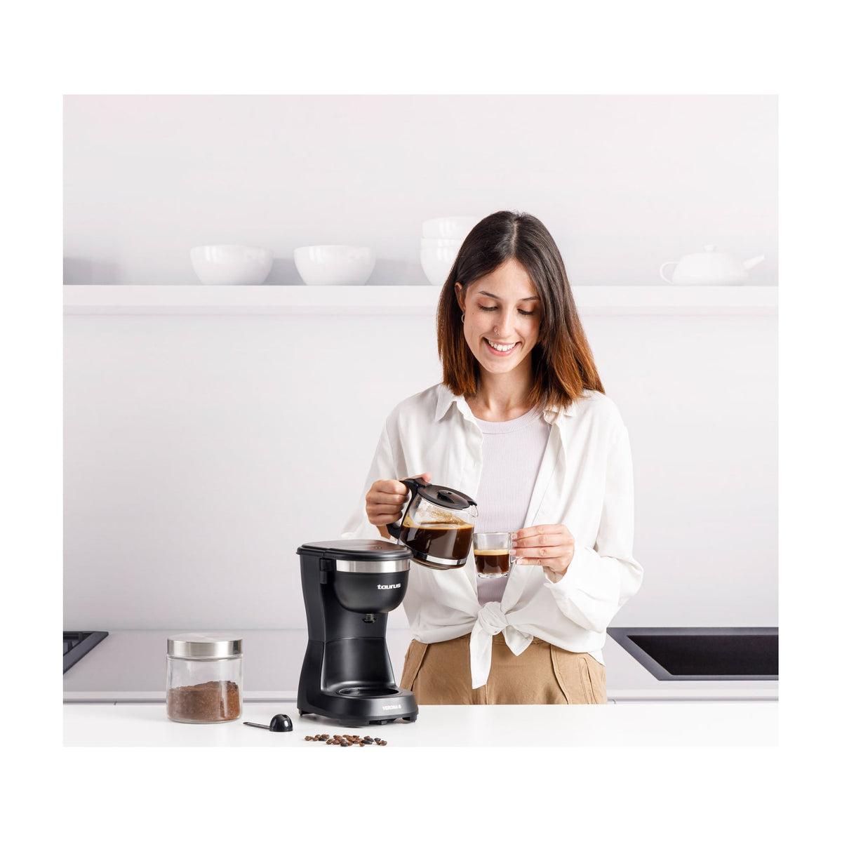 Cafetera de goteo Taurus Verona 6, 6 tazas y 600 W