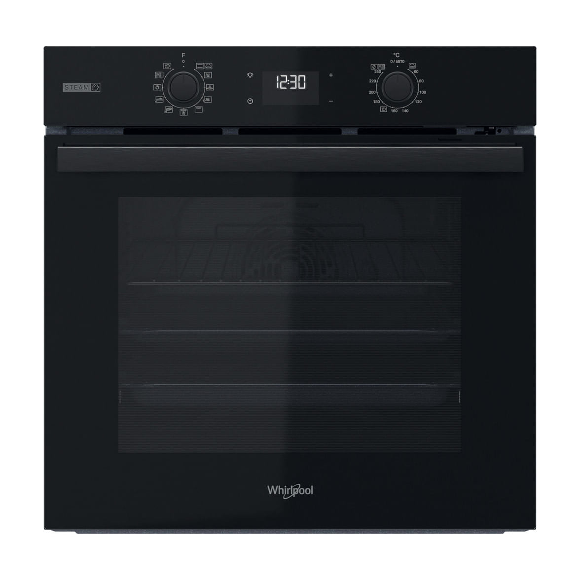 Horno multifunción Whirlpool OMSR58RU1SB de 71 l con vapor y pirólisis