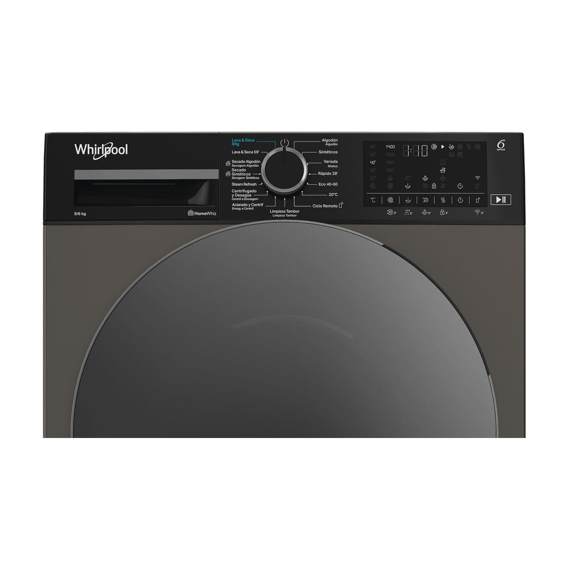 Lavasecadora Whirlpool WAD 9636G SPT de 9/6 kg con Wi-Fi
